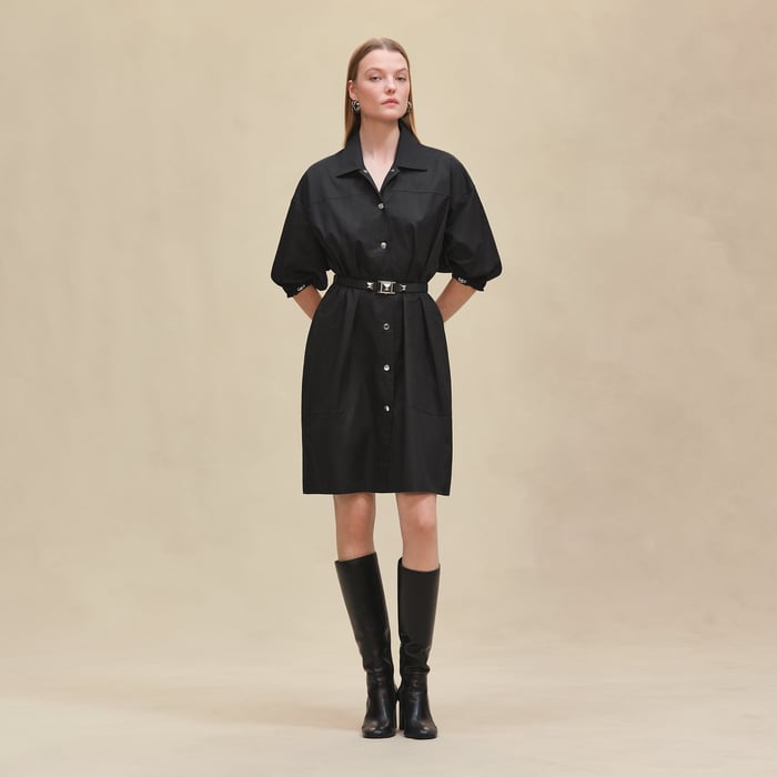 Noir "Mosaique" Shirt Dress
