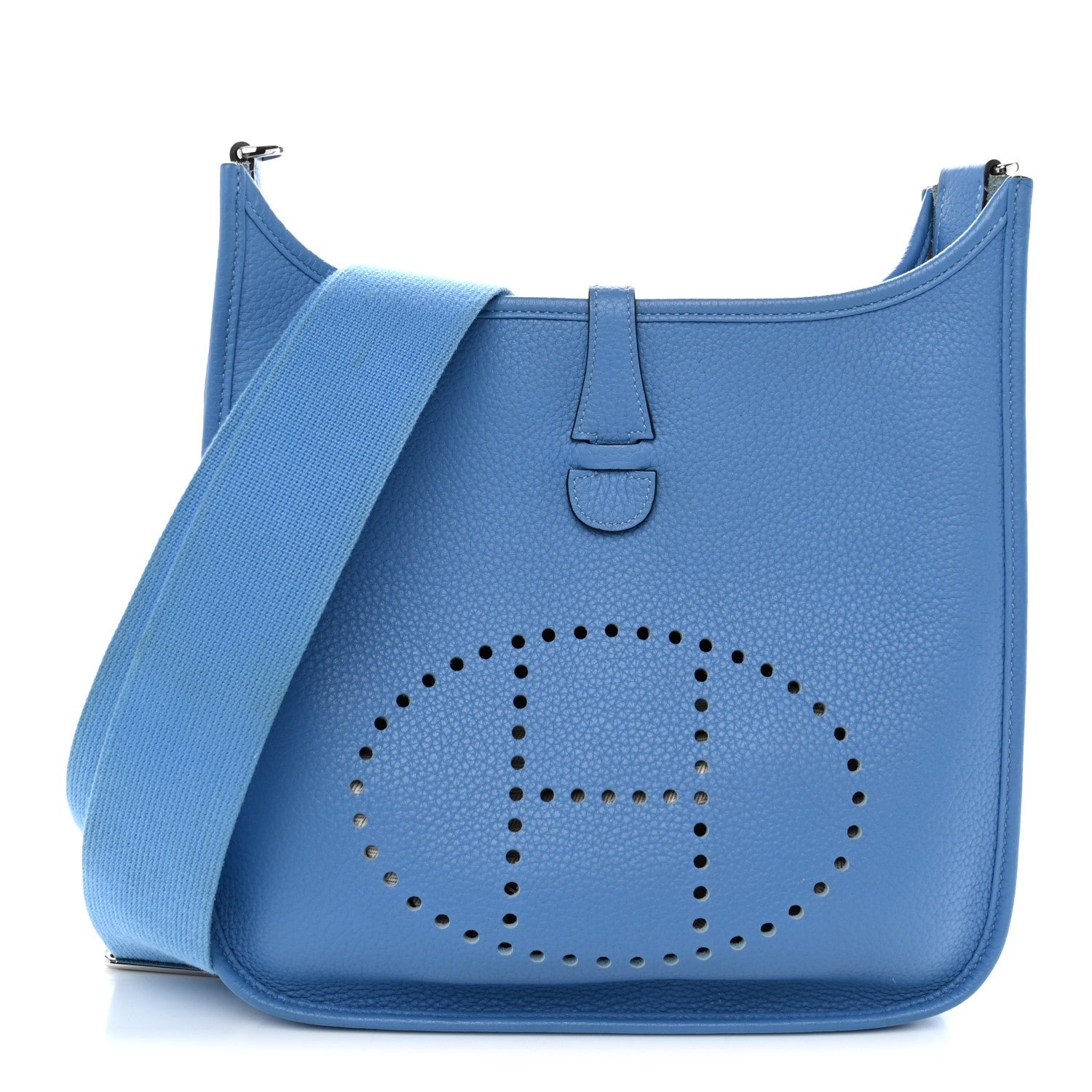Hermes Hermes Taurillon Clemence Evelyne III PM Bleu Paradis