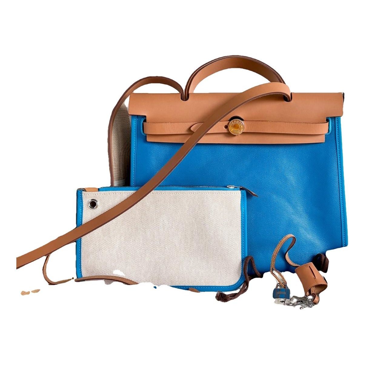 Hermes Herbag Handbag Natural Vache Leather 2021