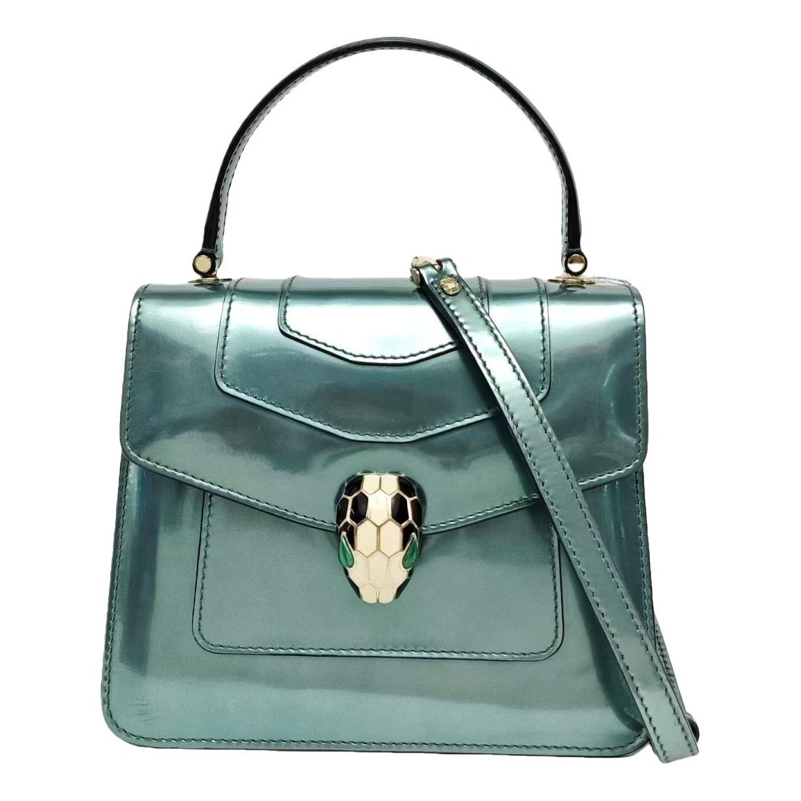 Serpenti leather handbag