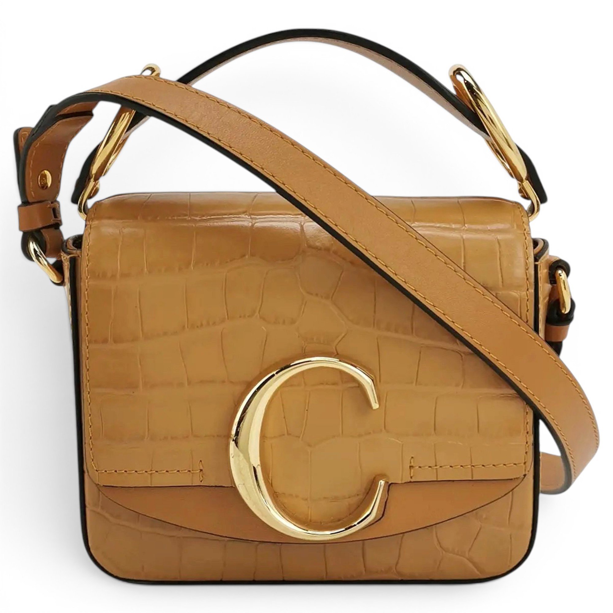C leather crossbody bag