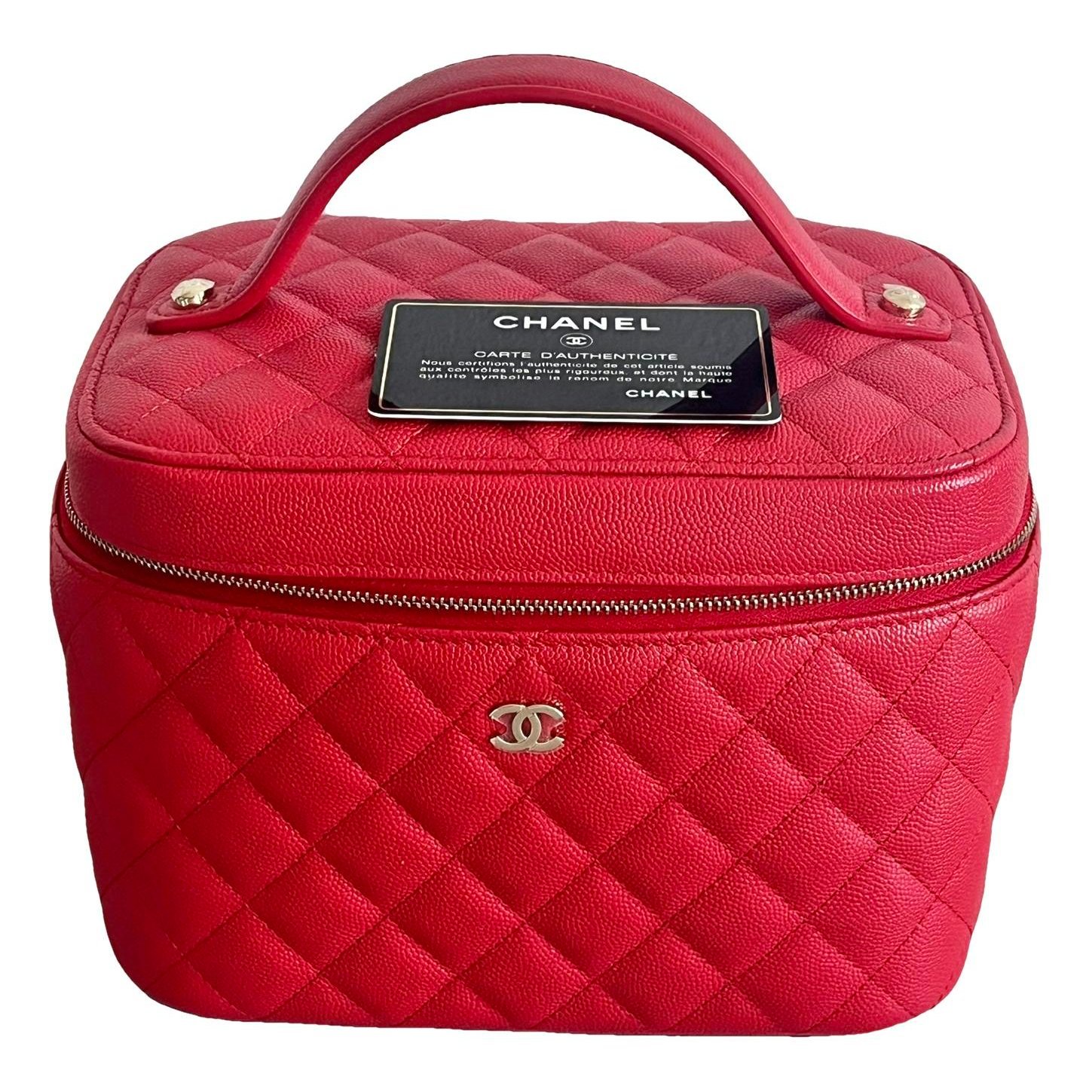 Leather vanity case
