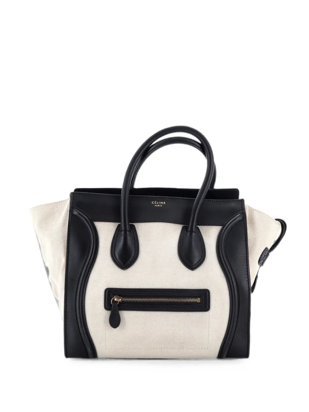 Luggage Bag Canvas and Leather Micro tote bag