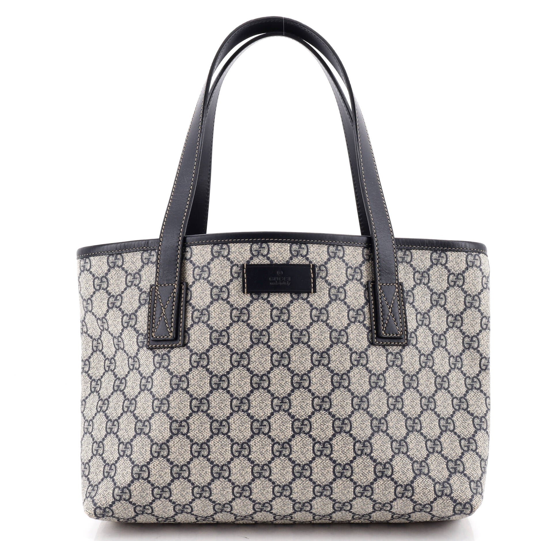 Plus Tote GG Coated Canvas with Leather Small