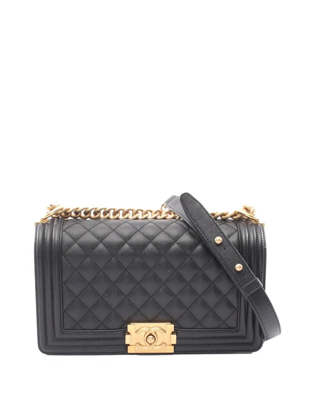 2021-2026 Old Medium Quilted Caviar Boy Flap crossbody bag