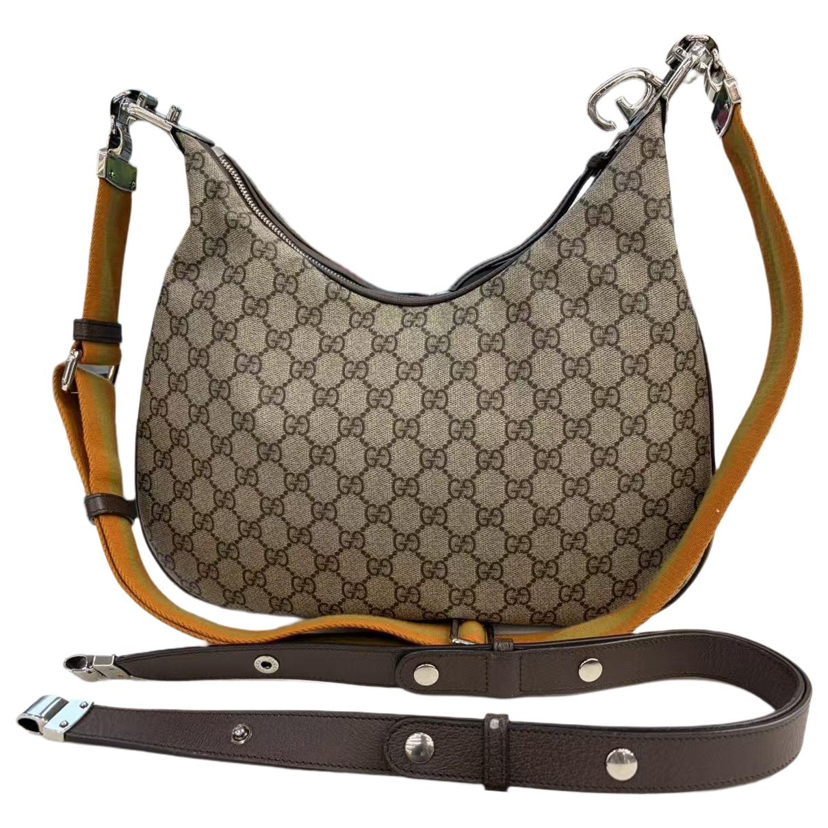 Attache leather handbag