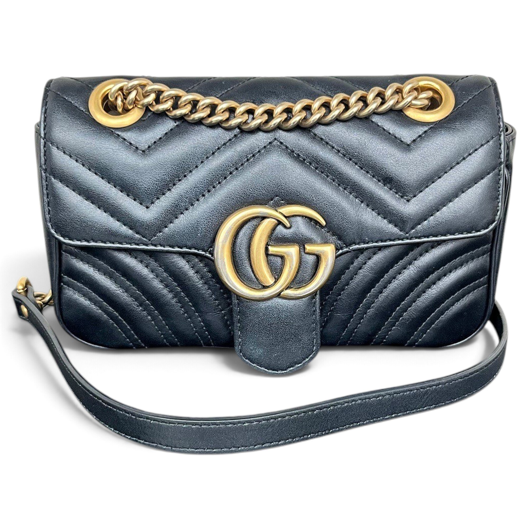 GG Marmont Flap leather crossbody bag