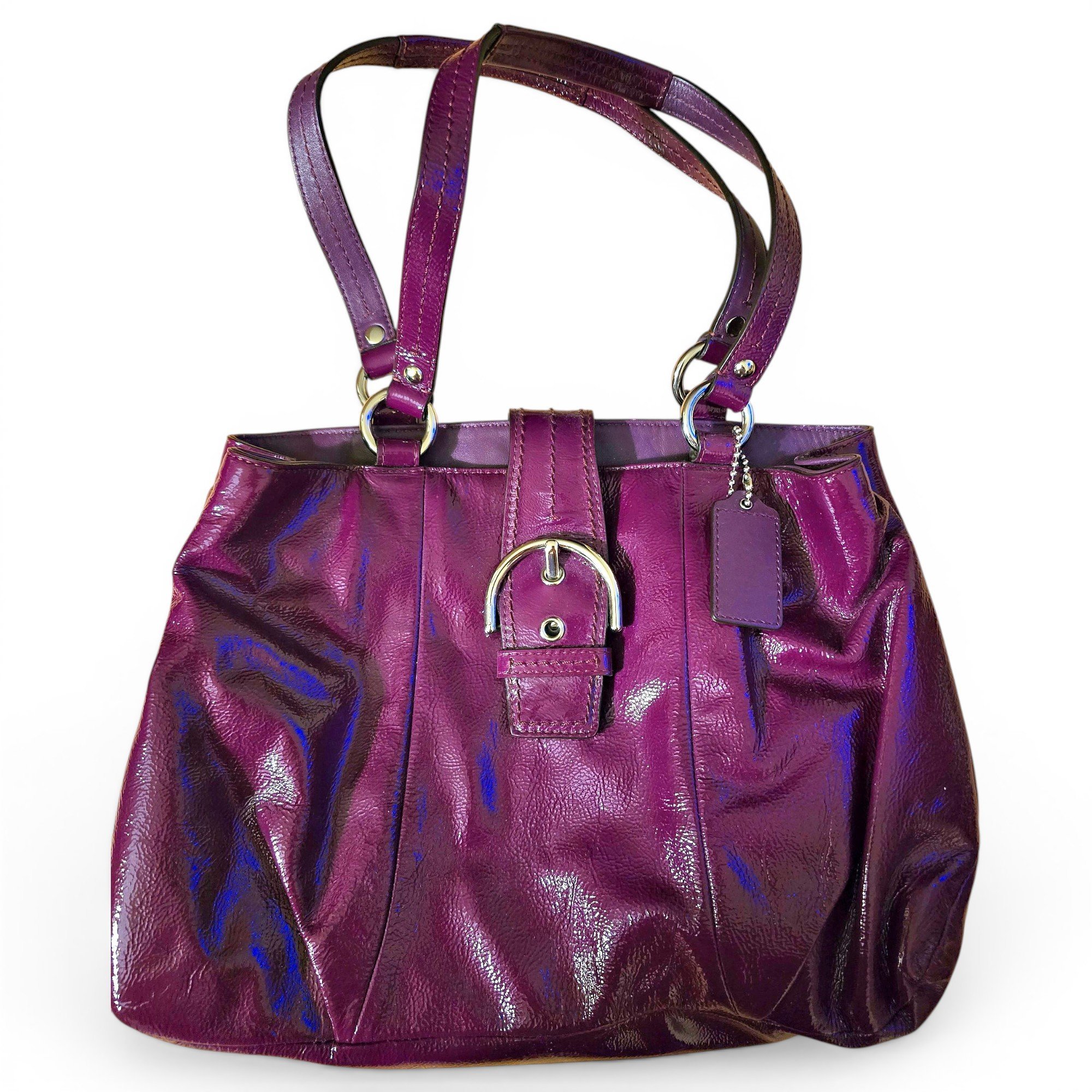 Patent leather handbag
