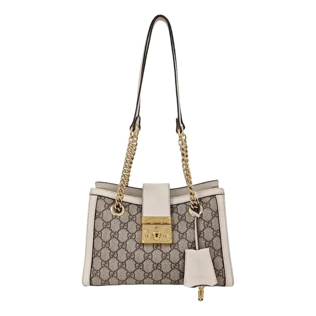 Padlock leather handbag