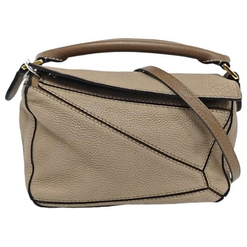 Puzzle leather handbag