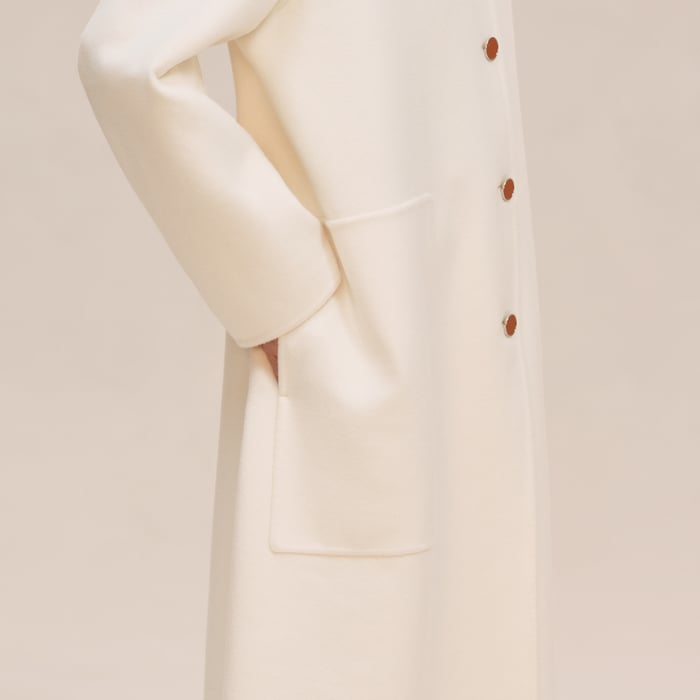 Blanc Naturel Cashmere Wrap Coat