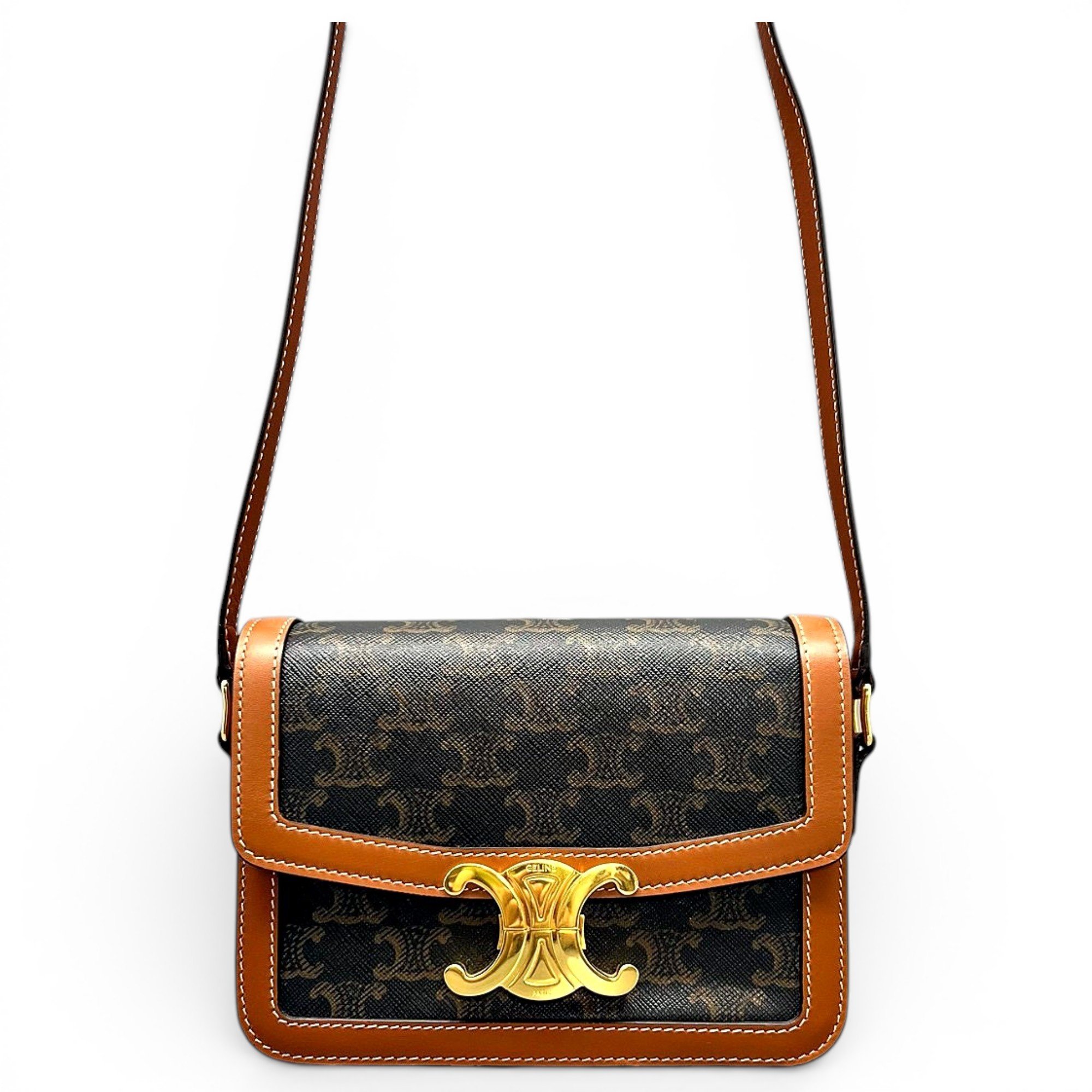 Triomphe leather handbag