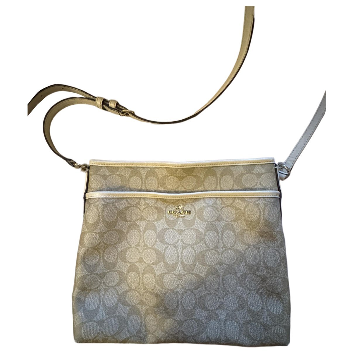 Canvas Courier Crossbody leather crossbody bag