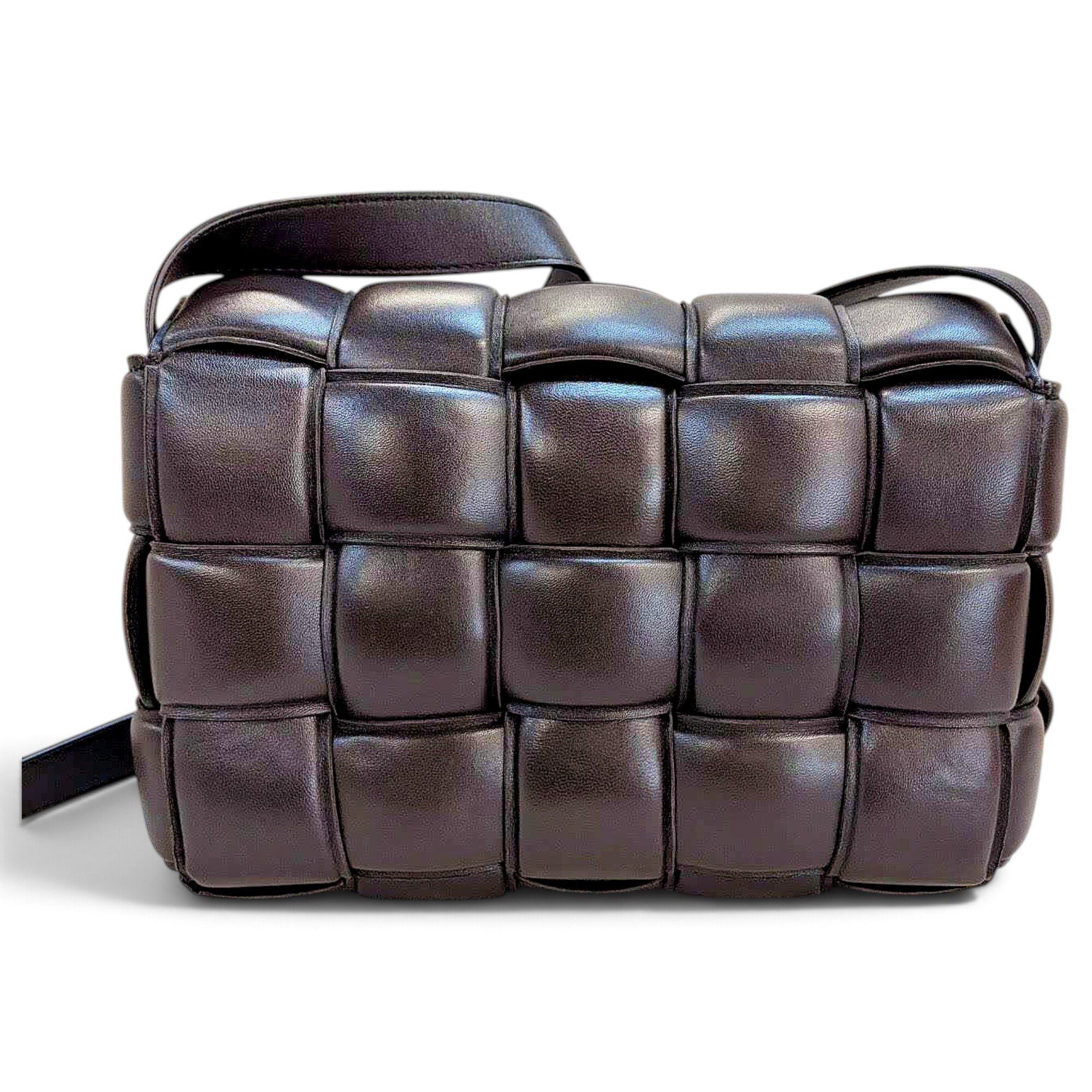 Cassette leather handbag