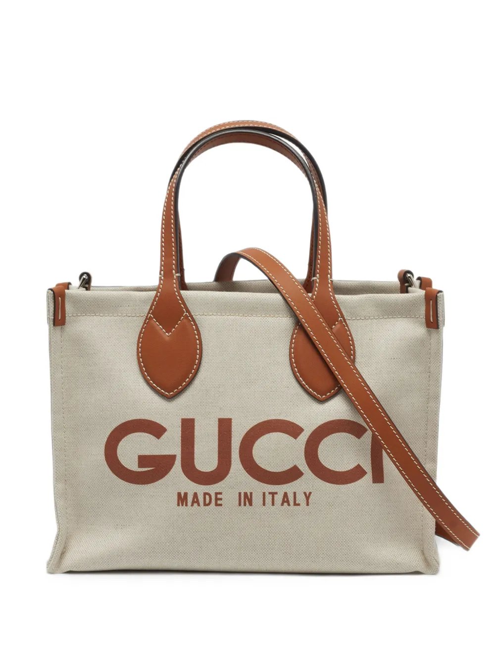 mini logo-print canvas tote bag