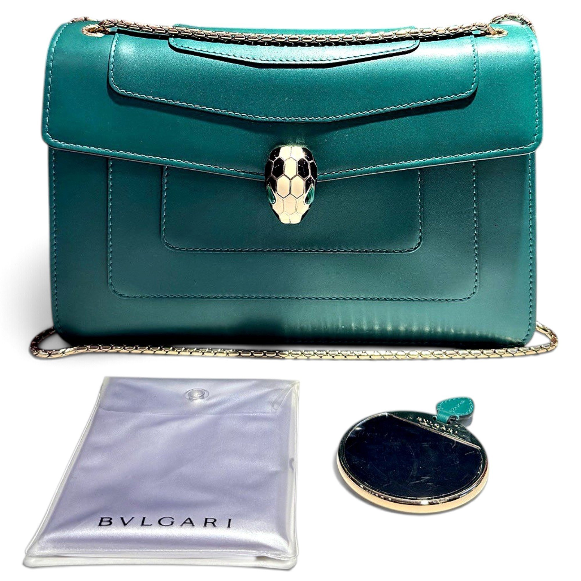 Serpenti leather handbag