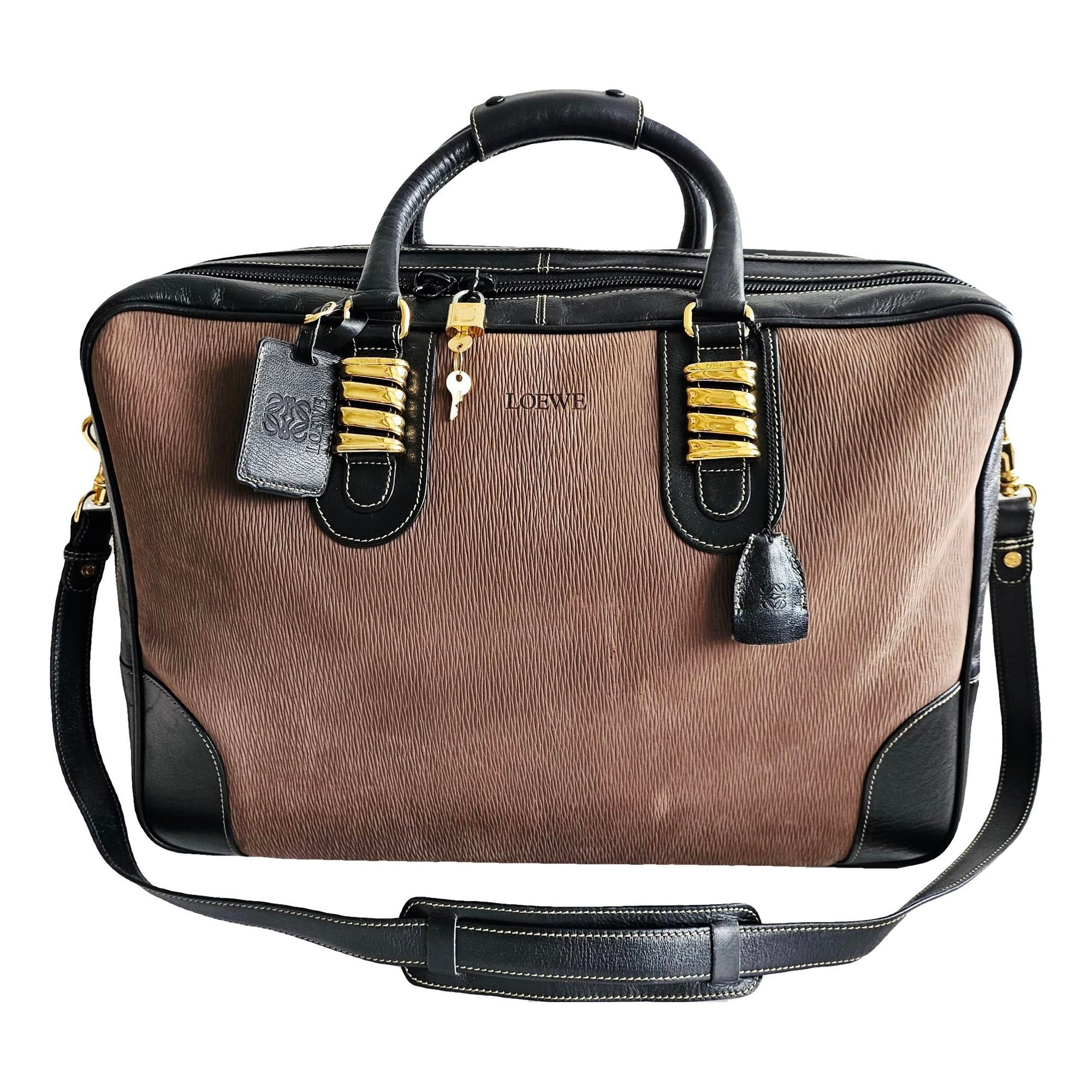 Leather travel bag