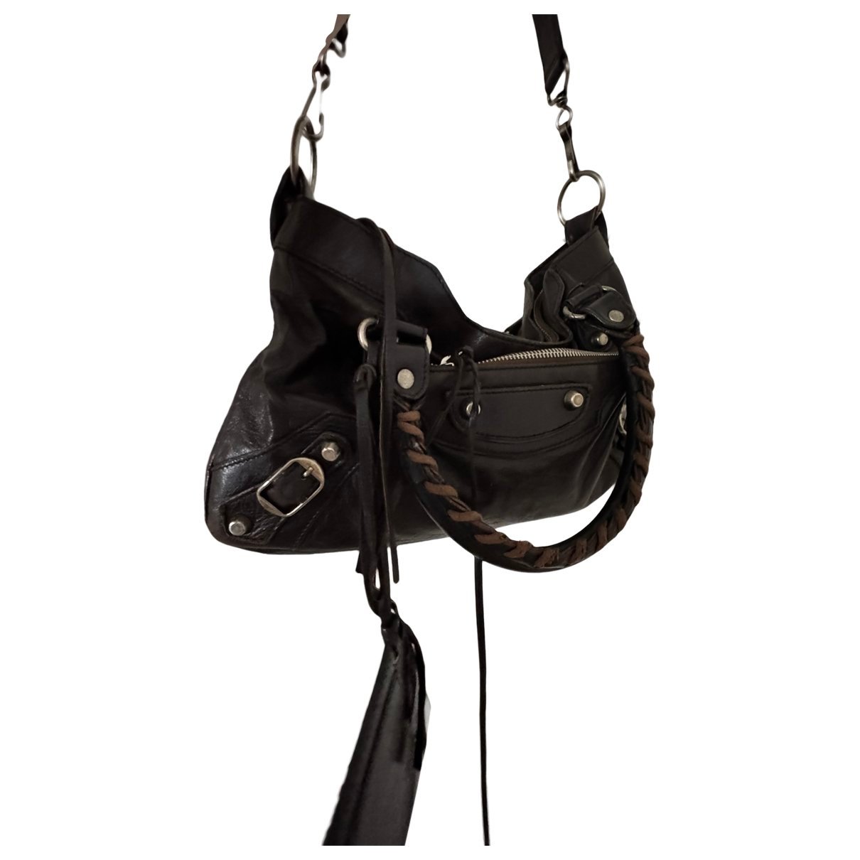 City leather handbag