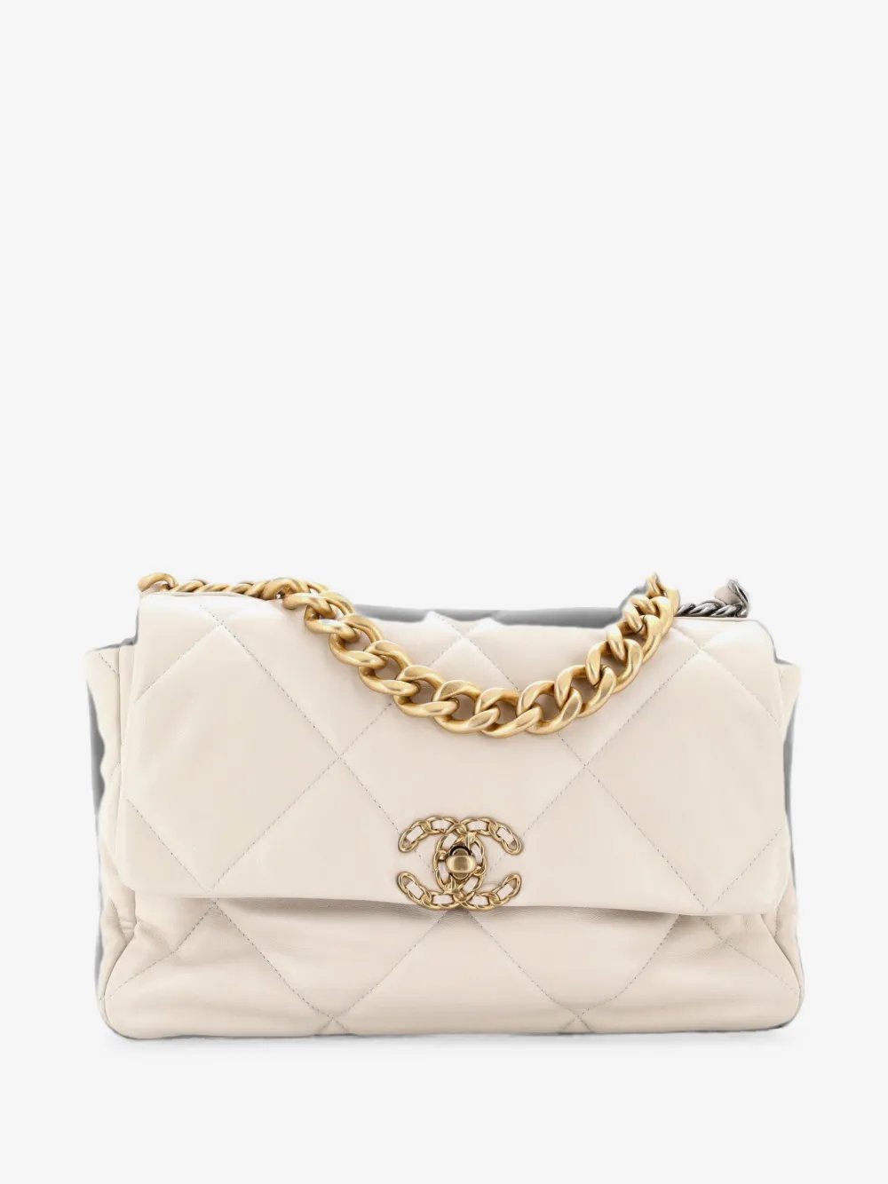 19 Flap Bag Quilted Leather Large crossbody bag