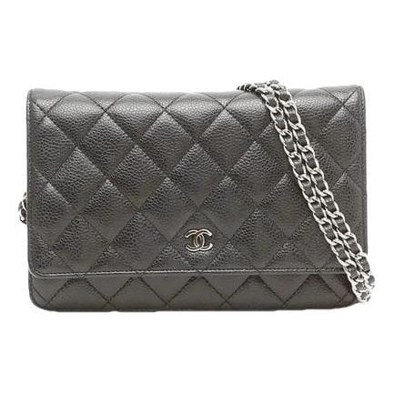 Wallet On Chain leather crossbody bag
