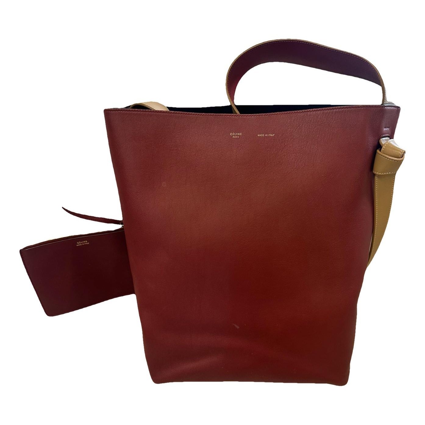 Twisted leather tote