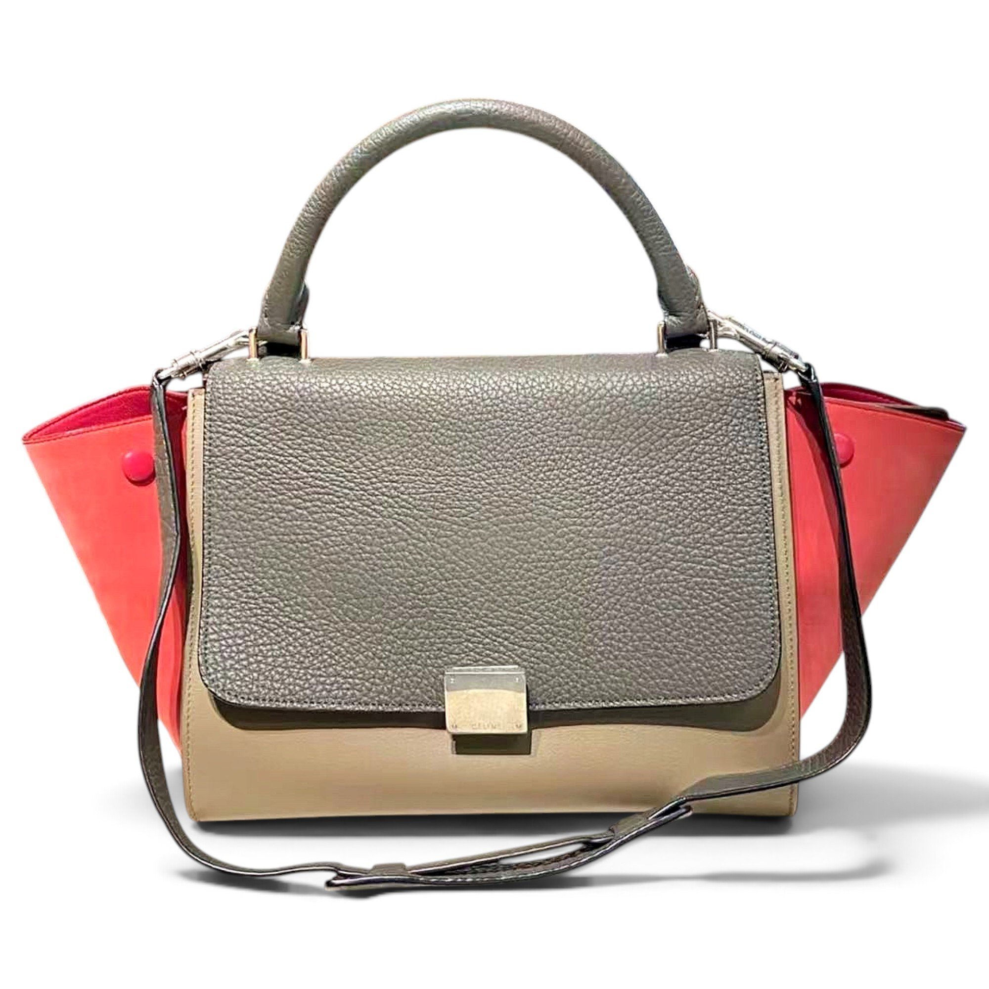 Trapèze leather tote