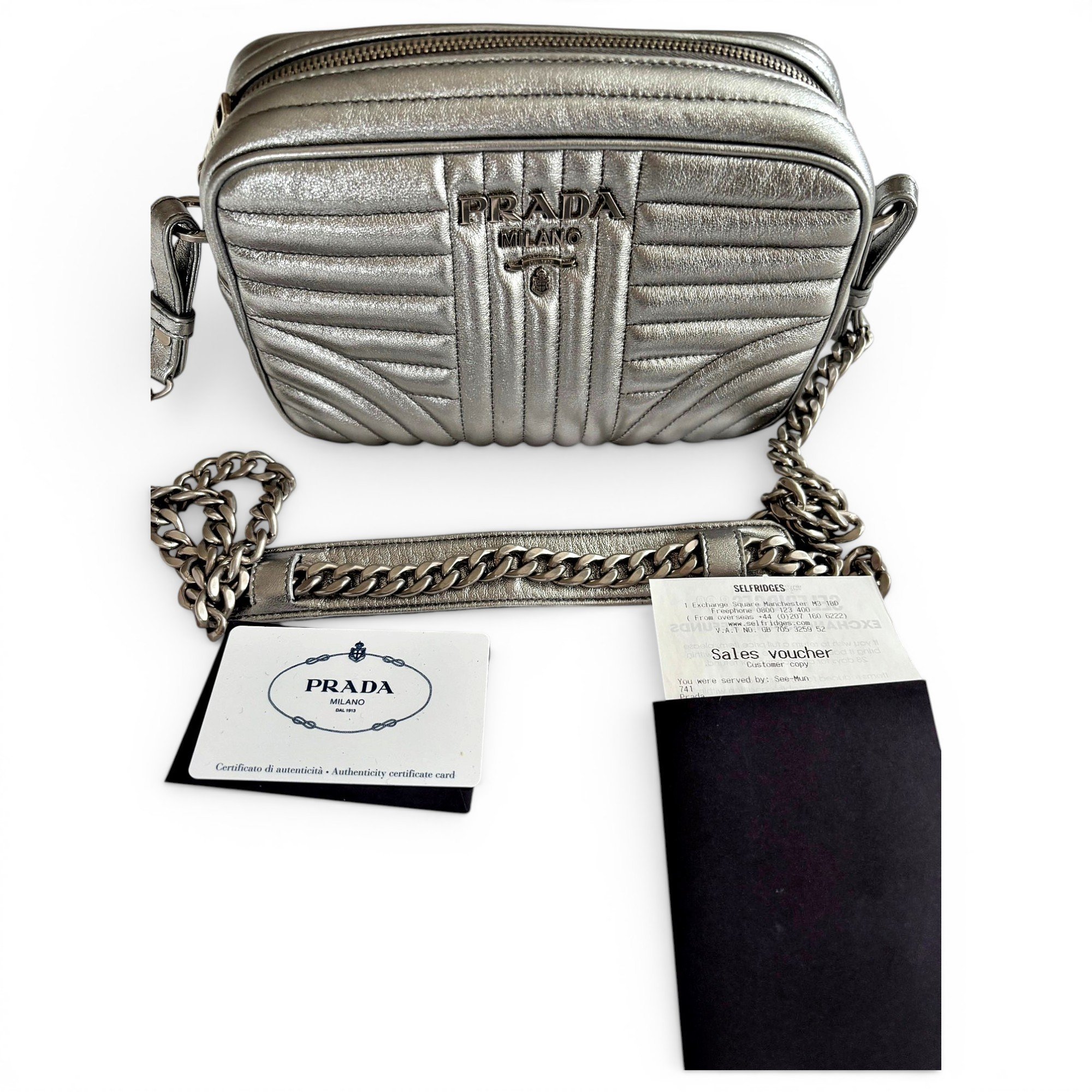 Diagramme leather crossbody bag