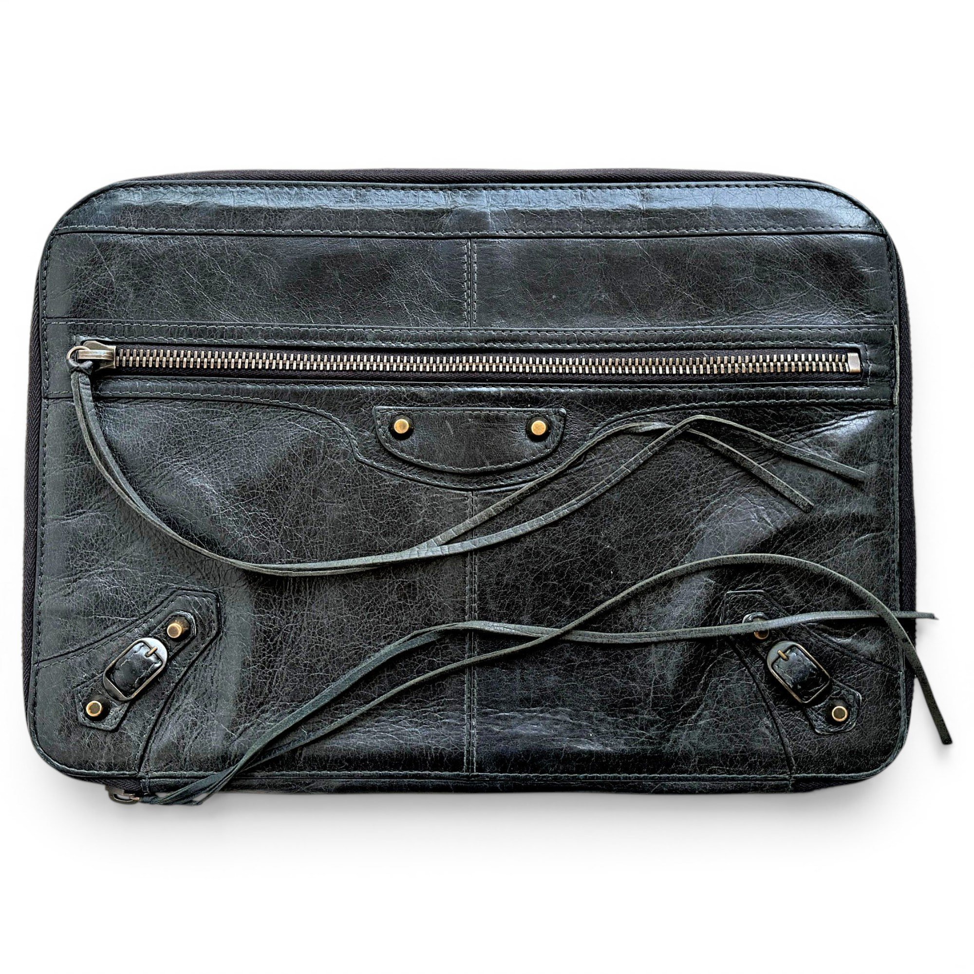 City leather handbag