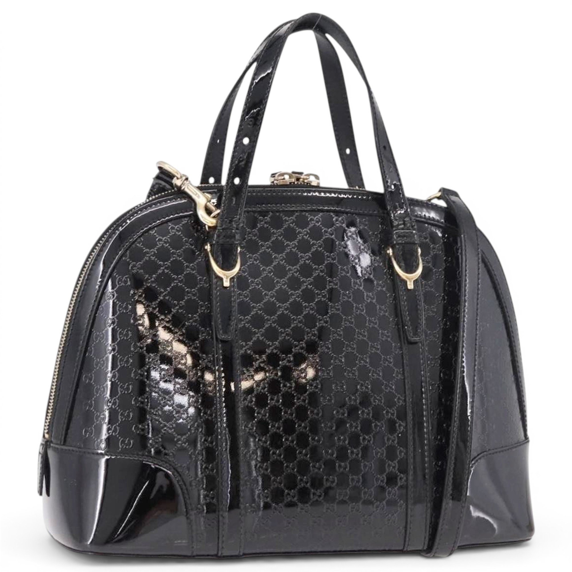Patent leather handbag