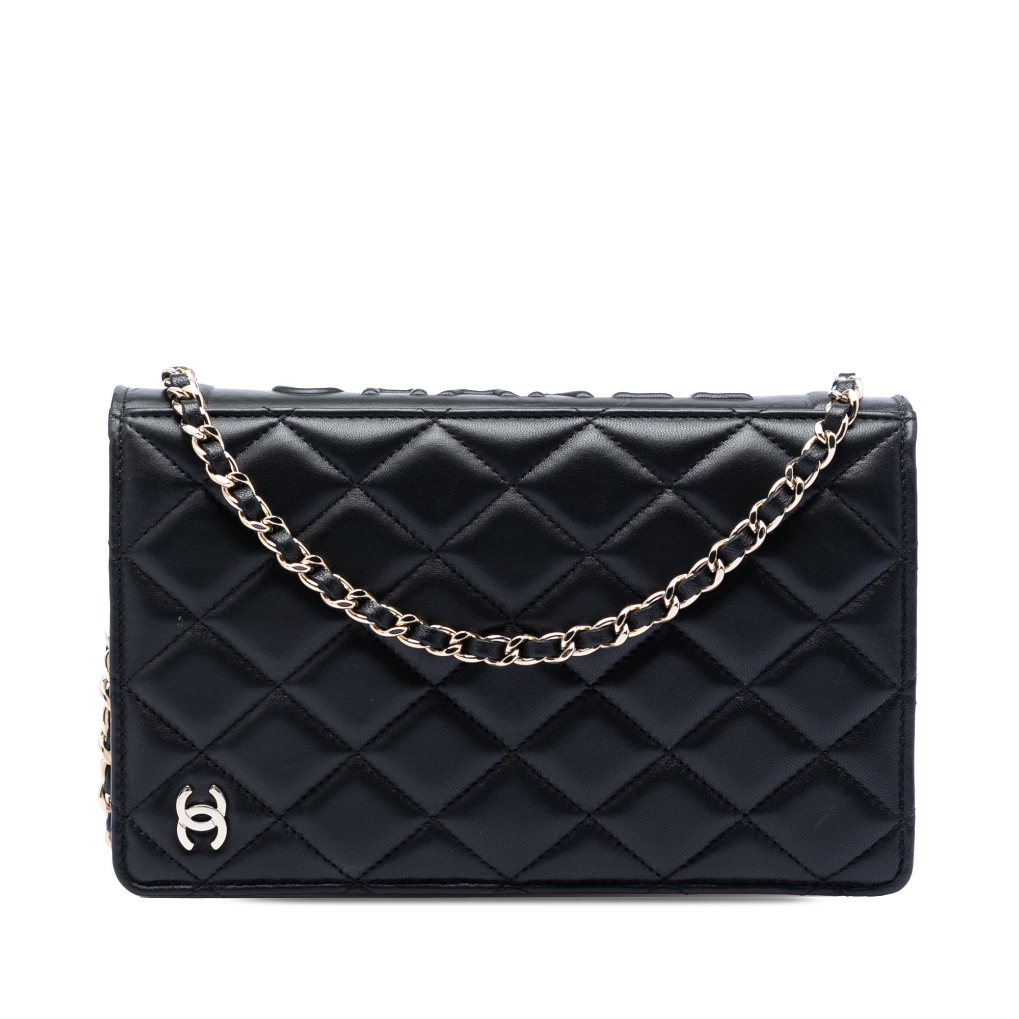 Wallet On Chain leather handbag
