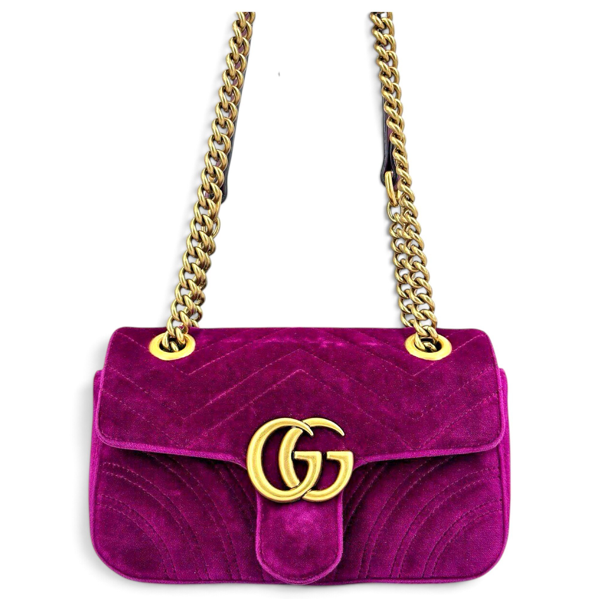 GG Marmont Flap velvet handbag