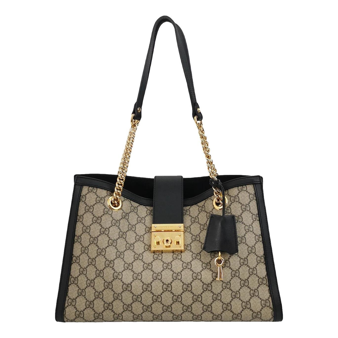 Padlock leather handbag