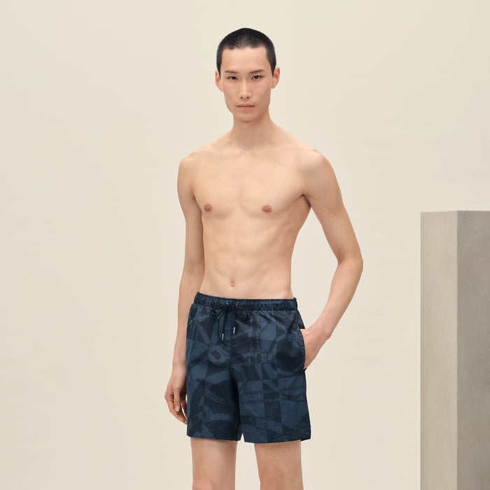 Indigo "Eperon d'Or Tattoo" Swim Trunks
