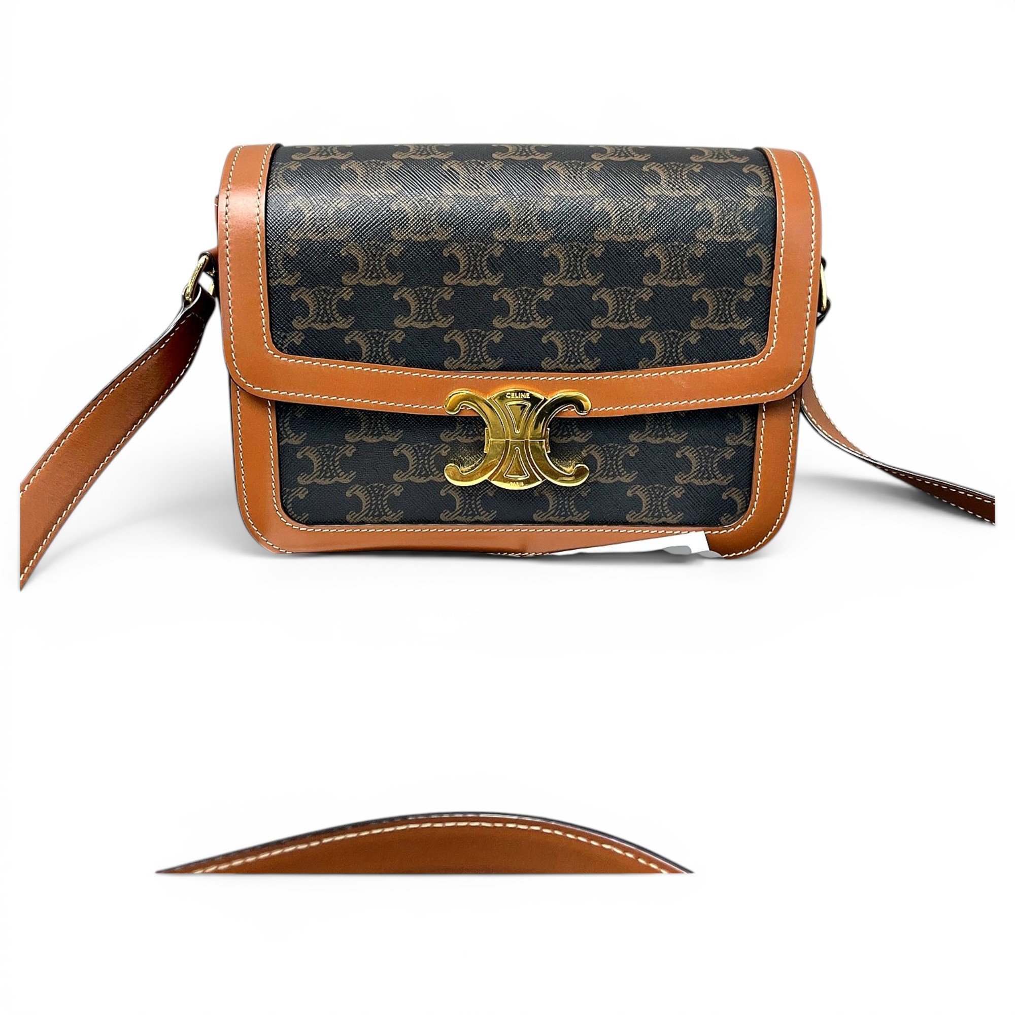 Triomphe leather handbag