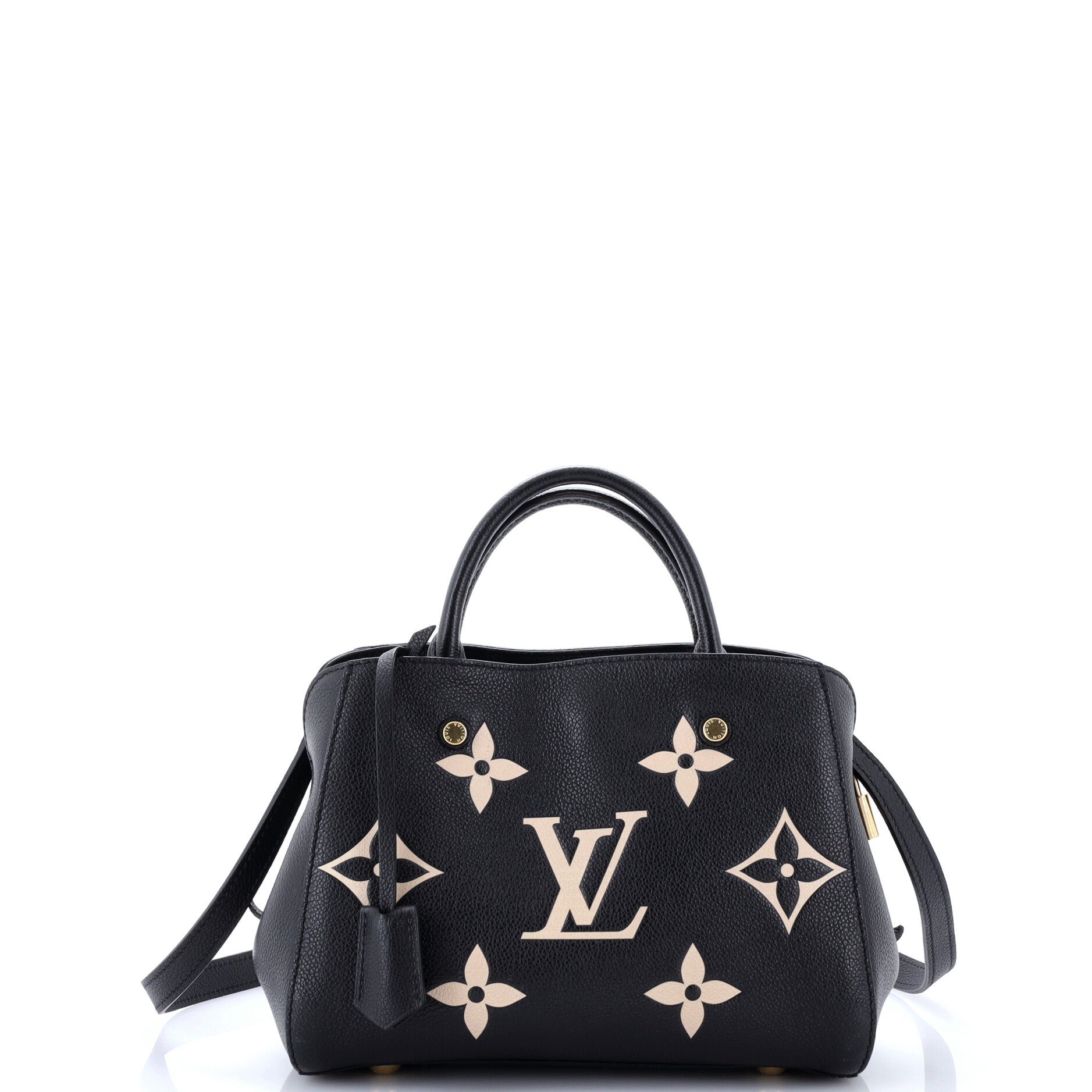 Montaigne Handbag Bicolor Monogram Empreinte Giant BB