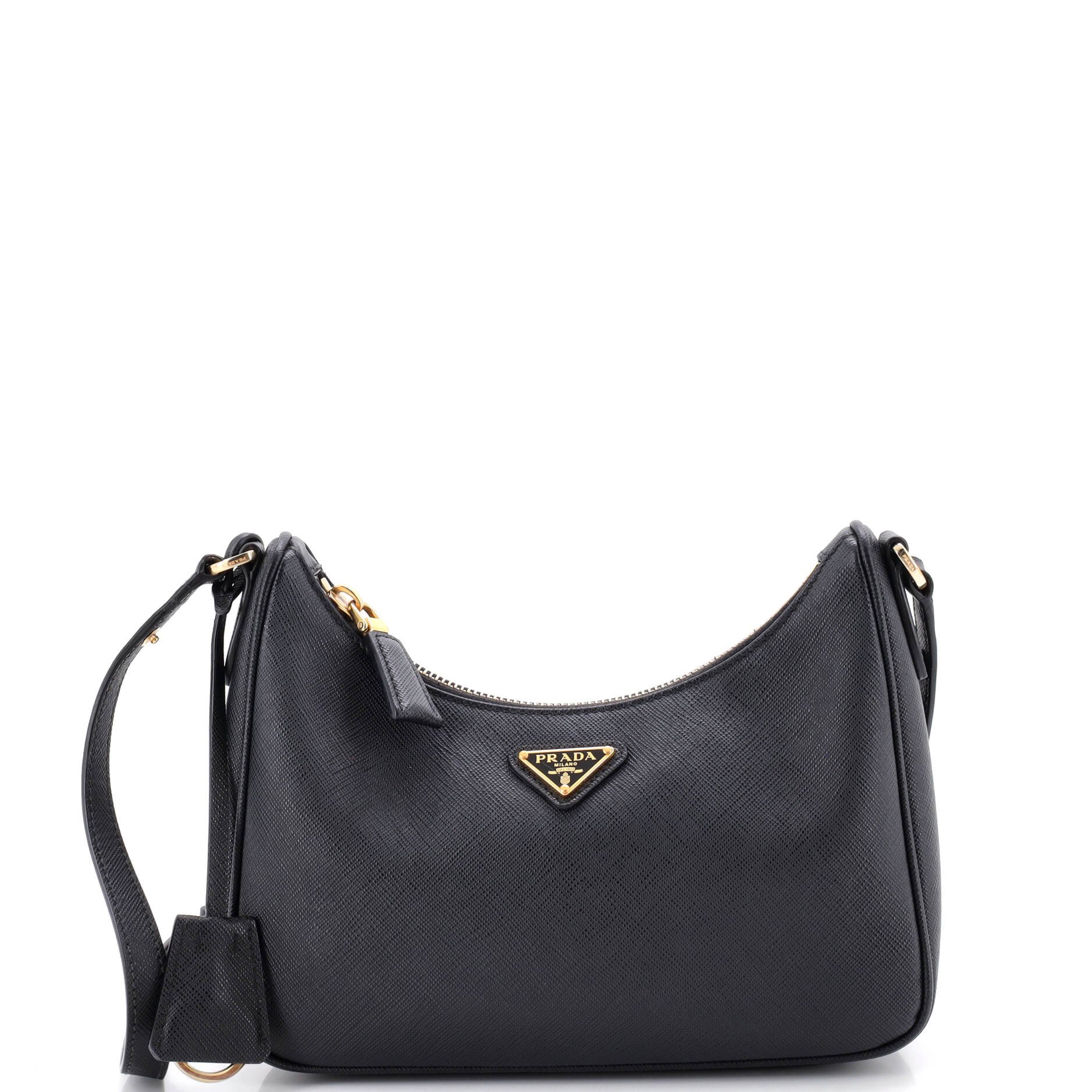 Re-Edition Hobo Saffiano Leather Mini