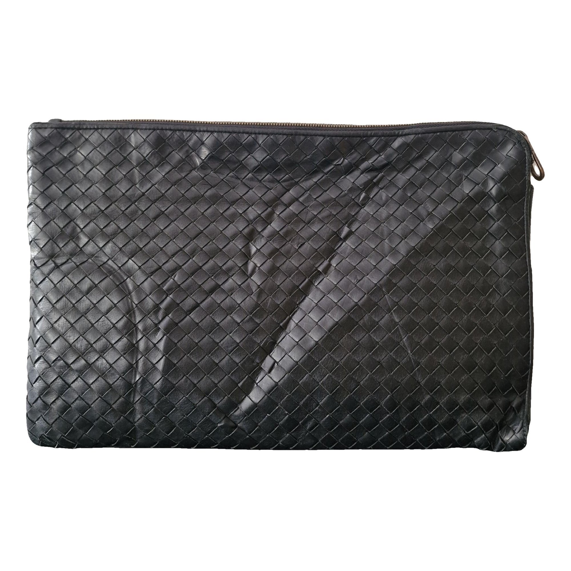Leather clutch bag