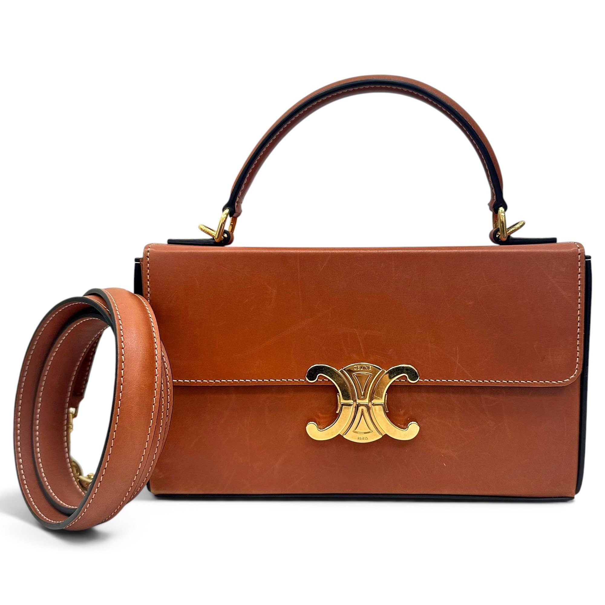 Triomphe leather handbag