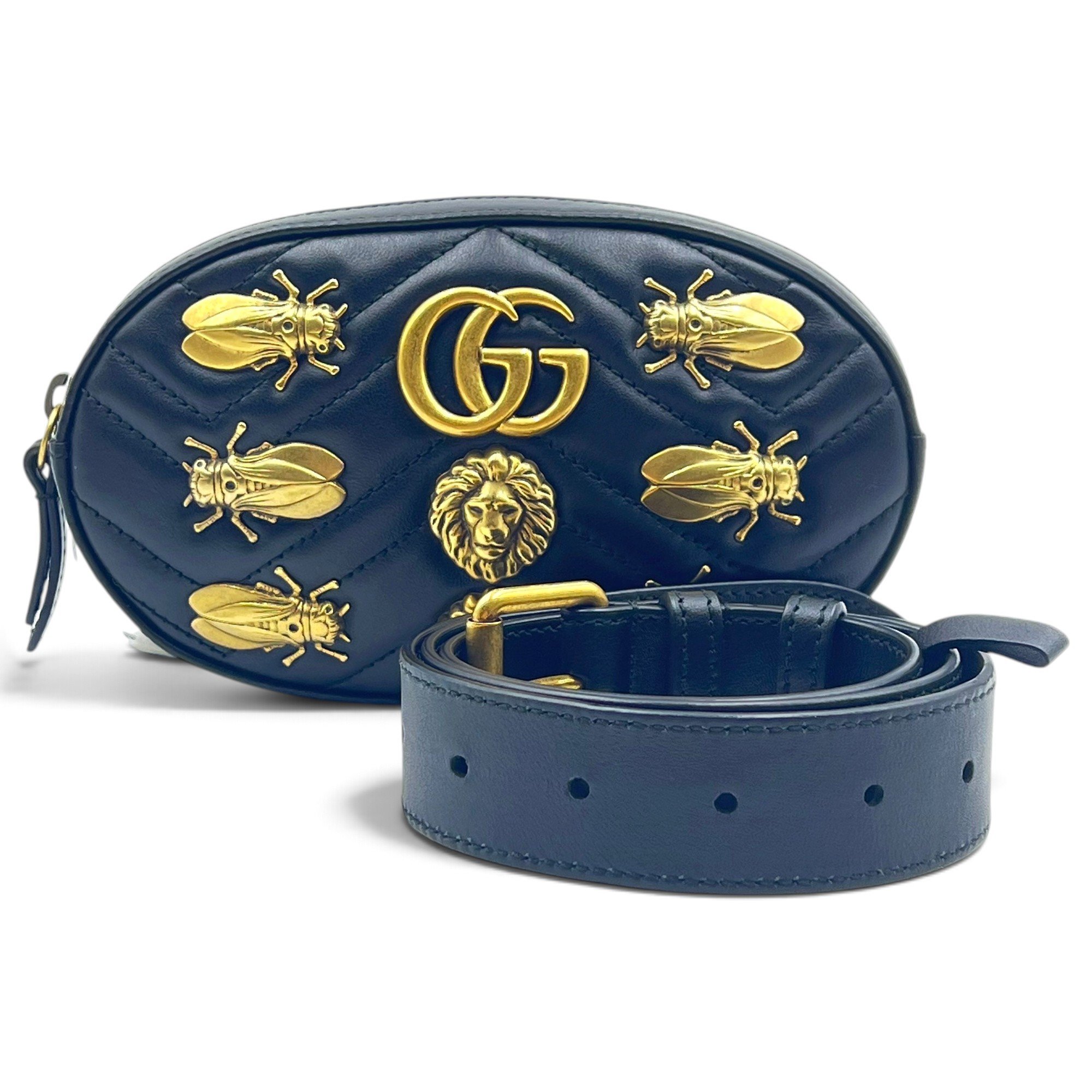 GG Marmont Oval leather mini bag