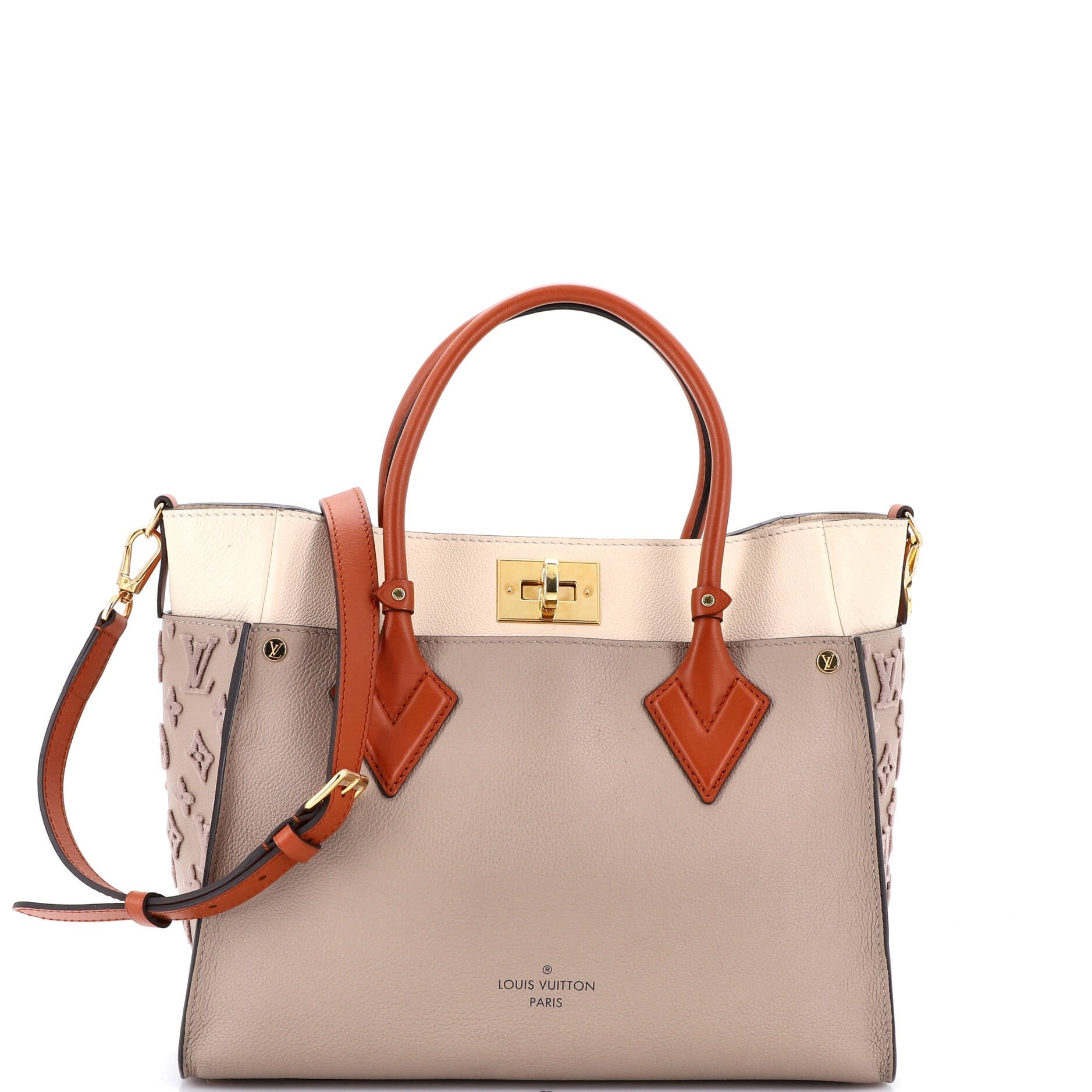 Louis Vuitton On My Side Tote Monogram Tuffetage Leather MM