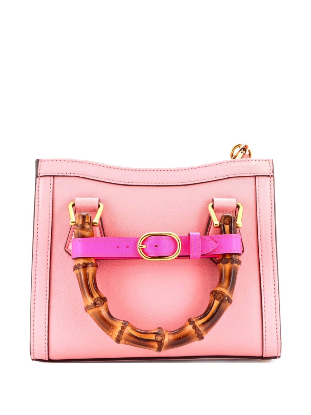 Diana NM Bamboo Handle Tote Leather Mini crossbody bag