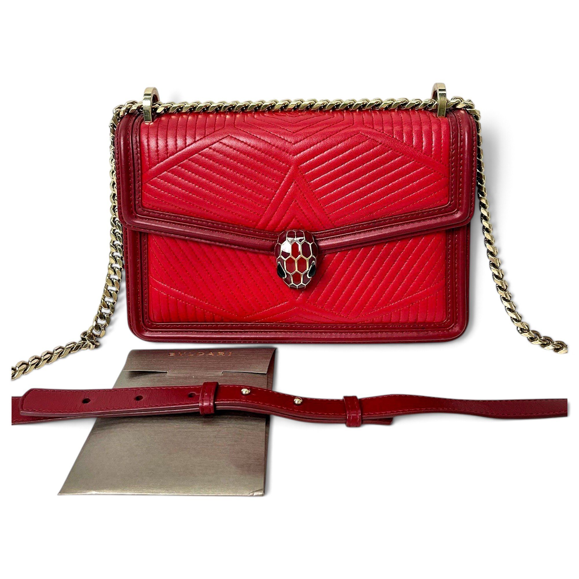 Bvlgari Serpenti leather handbag