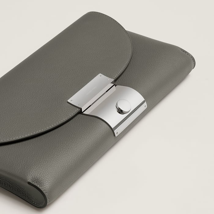 Gris Meyer Hermès Depechette Pouch