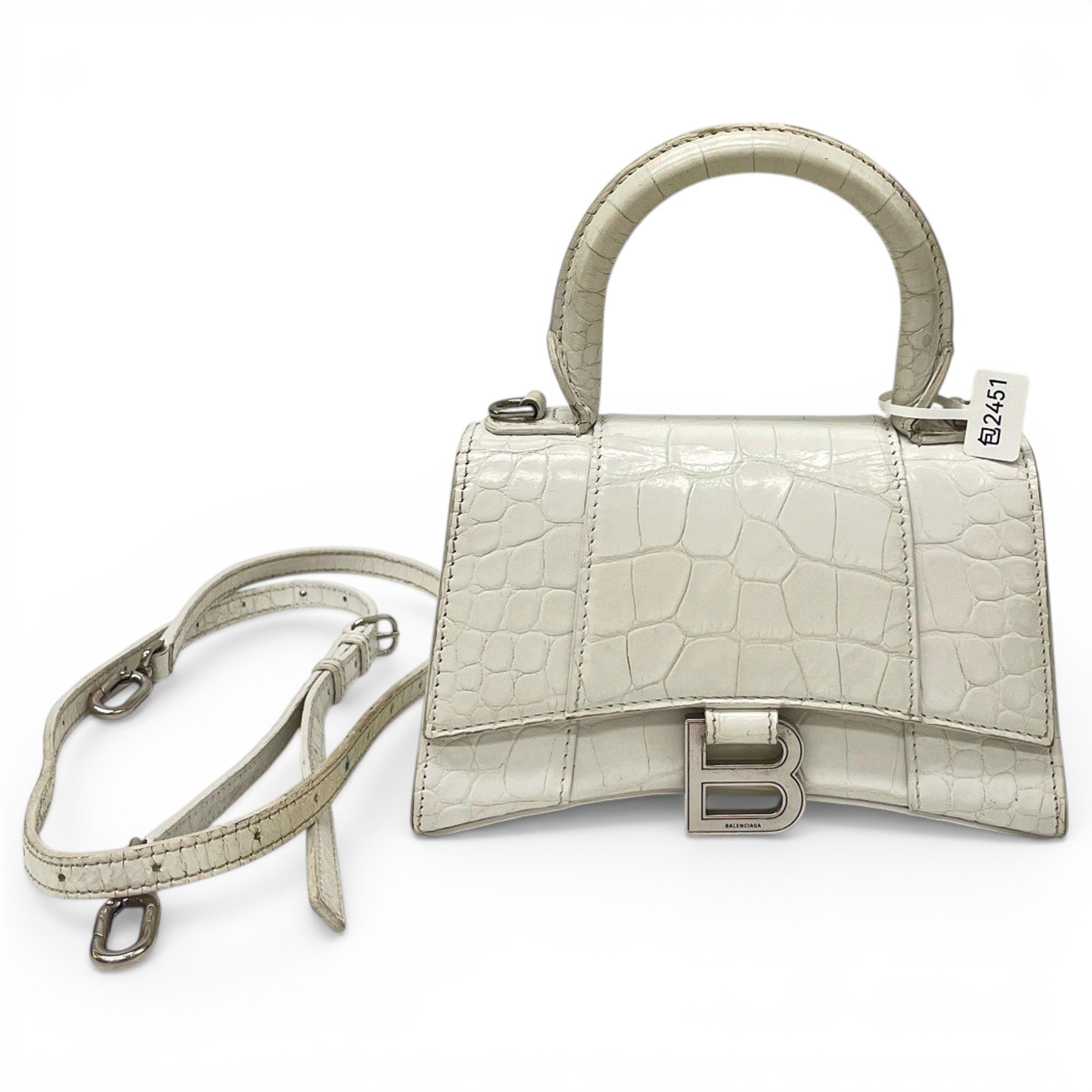 Balenciaga Hourglass leather handbag