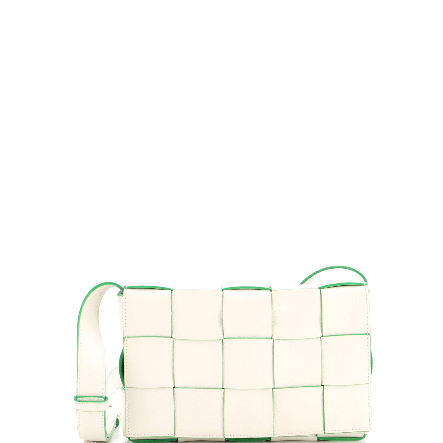 Cassette Crossbody Bag Maxi Intrecciato Leather Small