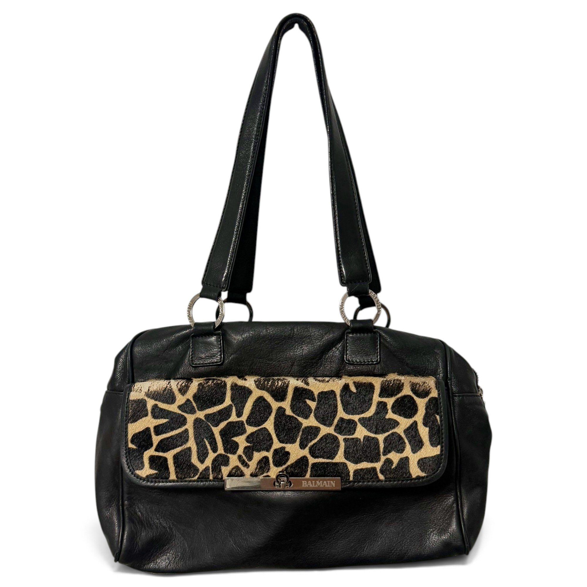Leather clutch bag