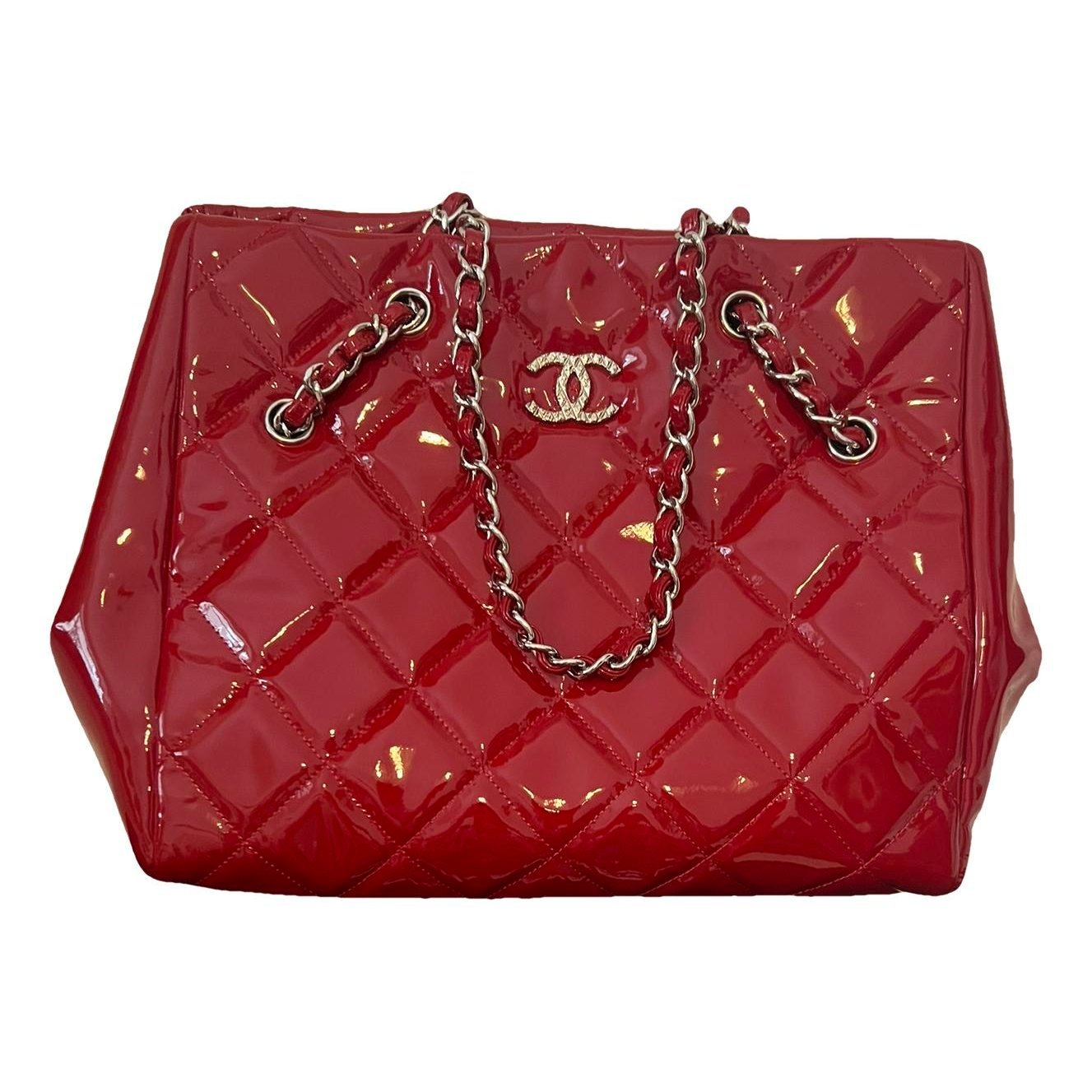 Patent leather handbag