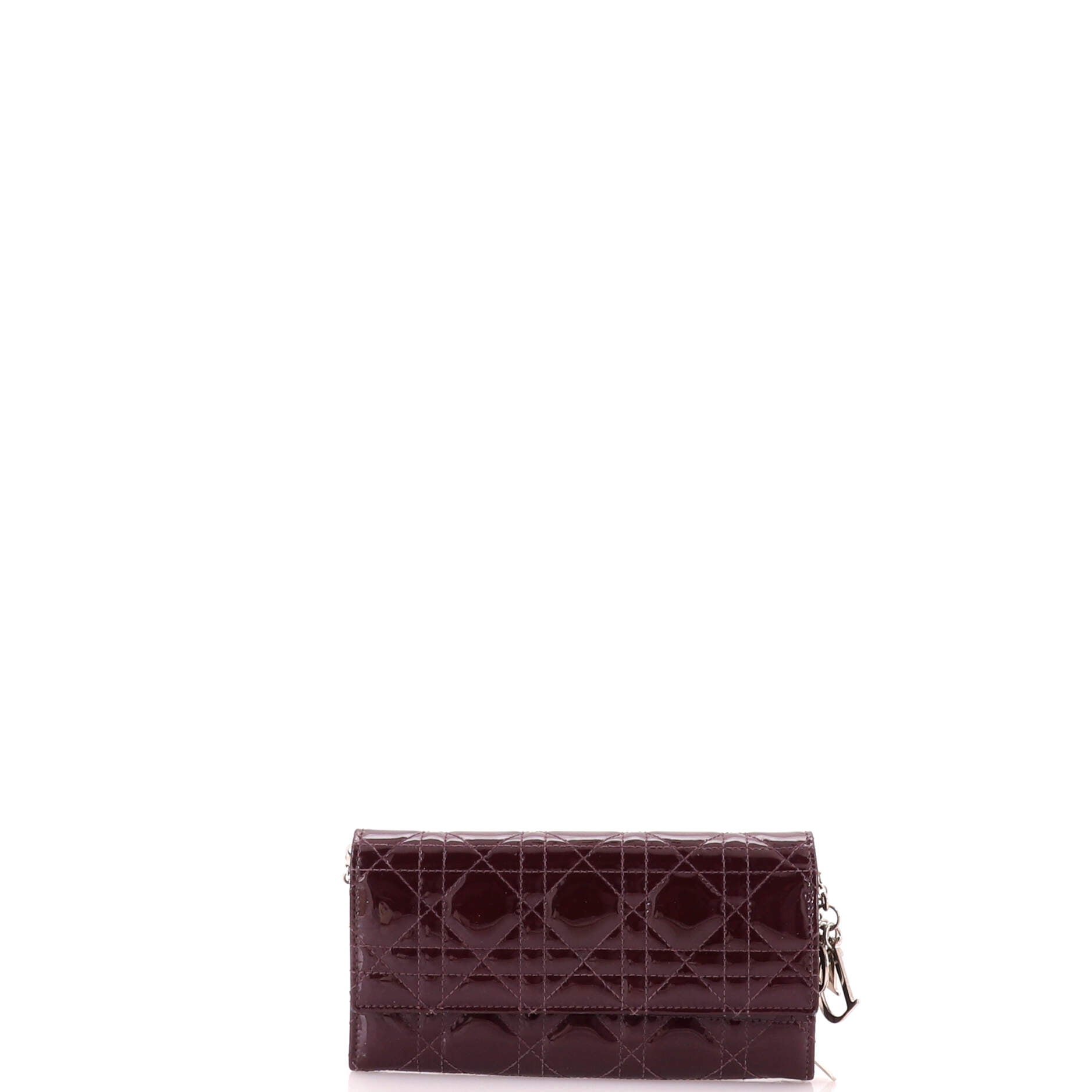 Dior Lady Dior Rendez Vous Short Chain Wallet Cannage Quilt Patent