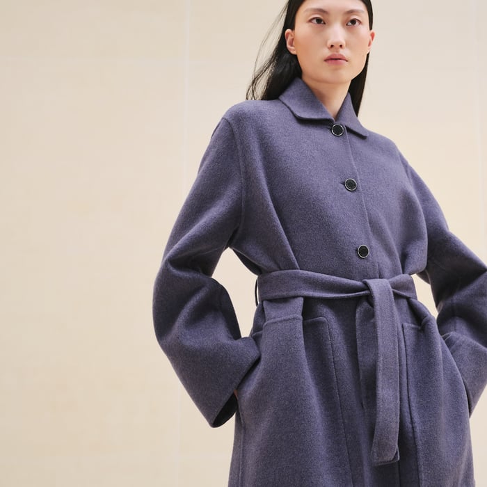 Violet Améthyste Cashmere Wrap Coat