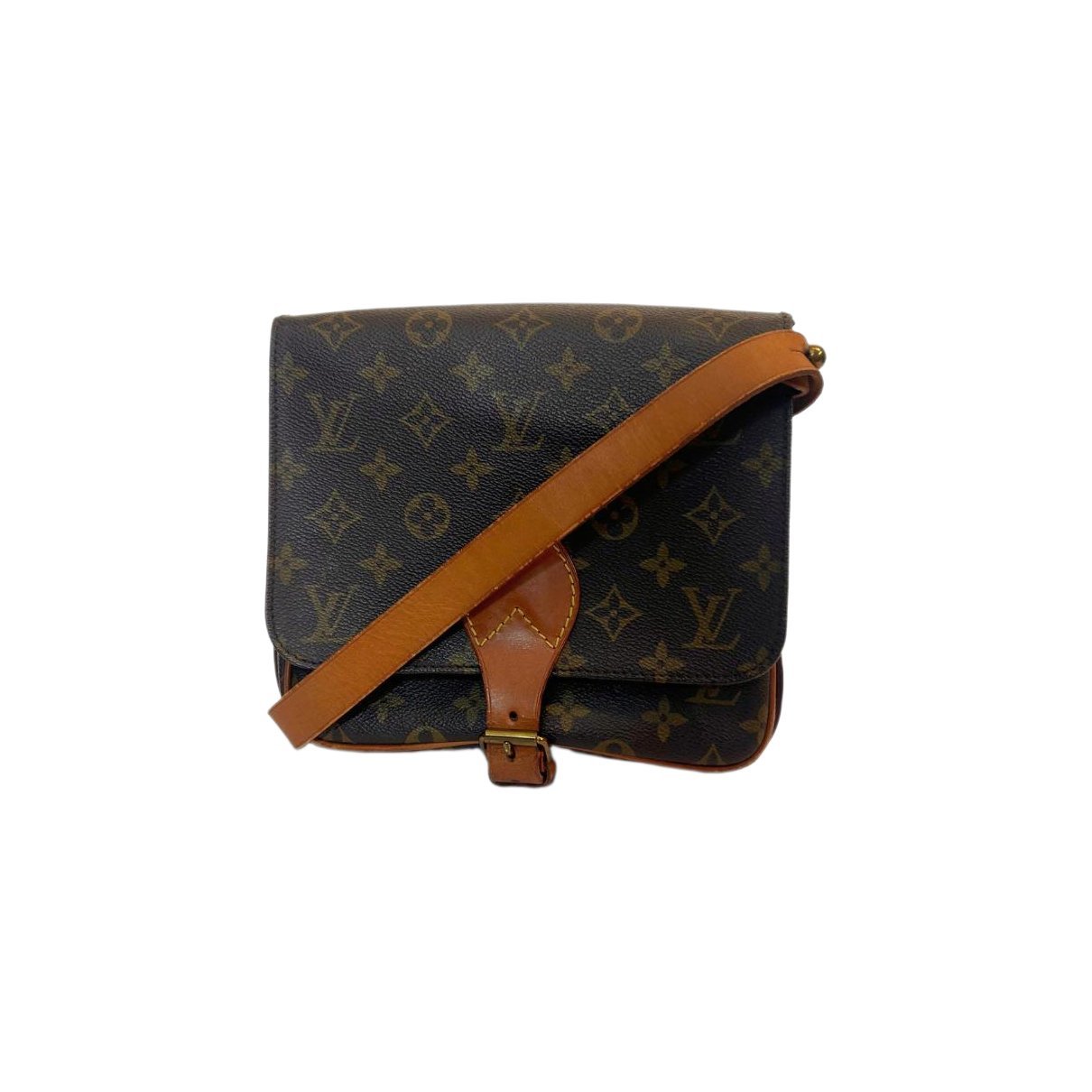 Cartouchière leather handbag